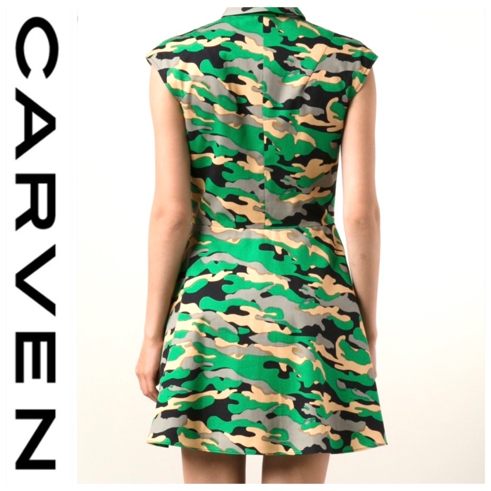 💕SALE💕 Carven Camouflage Shirt Dress - Picture 2 of 8